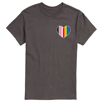 Men's LGBTQ Flag Heart Tee