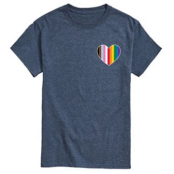 Men's LGBTQ Flag Heart Tee