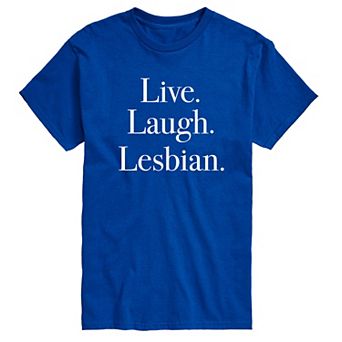 Men's Live Laugh Lesbian Graphic Tee