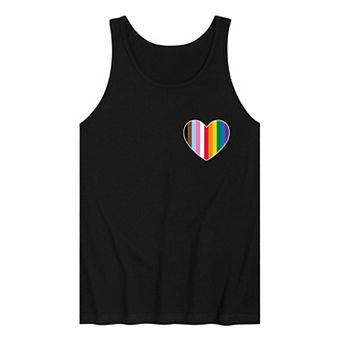 Men's LGBTQ Flag Heart Tank Top