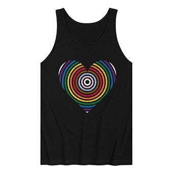 Men's Pride Stripe Heart Tank Top