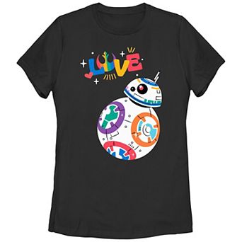 Juniors' Star Wars Pride BB-8 Love Graphic Tee
