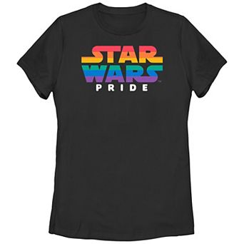 Juniors' Star Wars Pride Rainbow Logo Graphic Tee