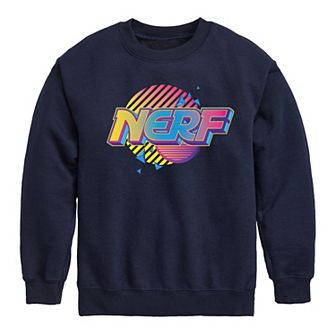 Boys 8-20 Nerf 90s Logo Crew Fleece Sweatshirt