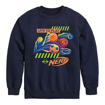 Boys 8-20 Nerf Live To Play Crew Fleece Sweatshirt