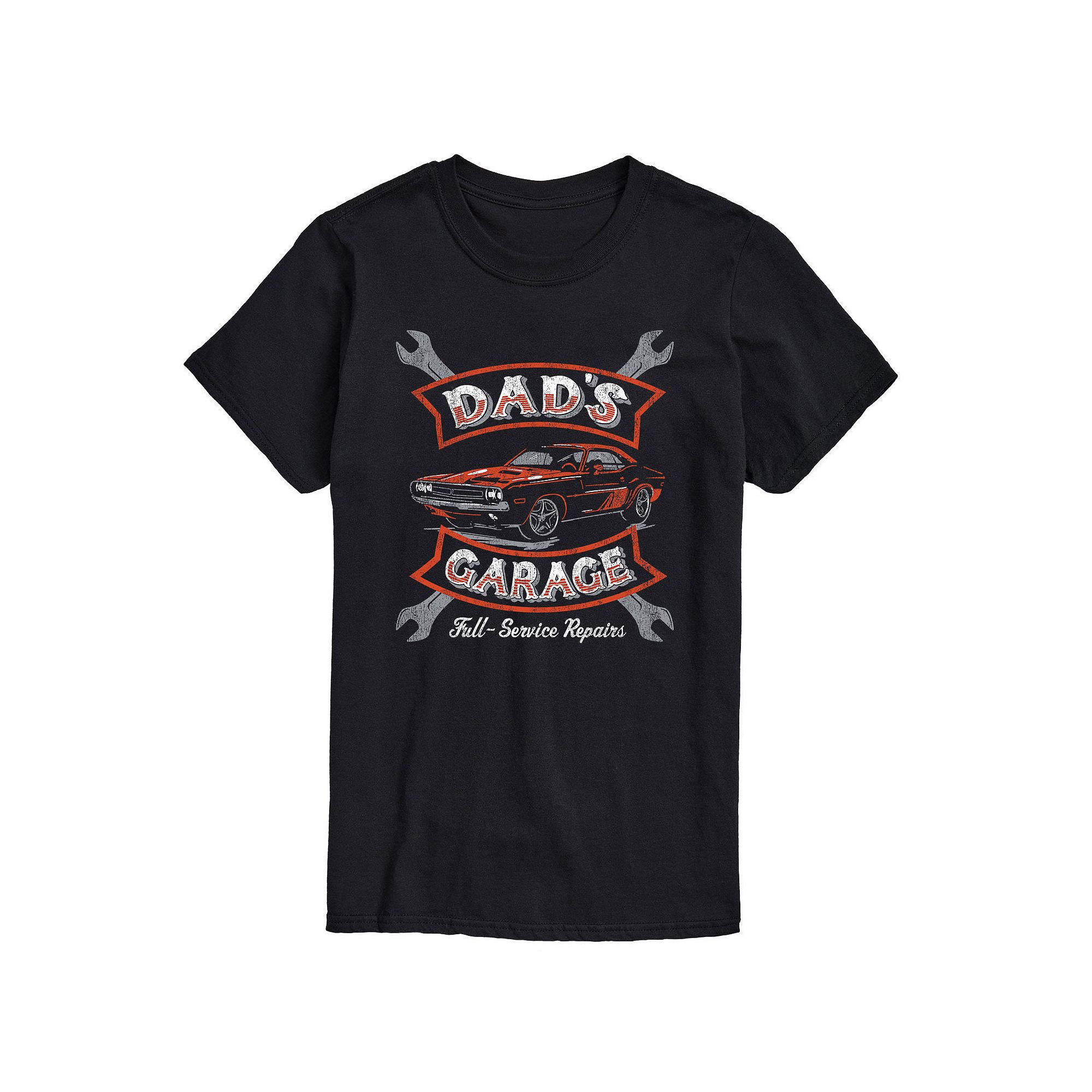 Mens Dads Garage Tee, Size: XS, Black