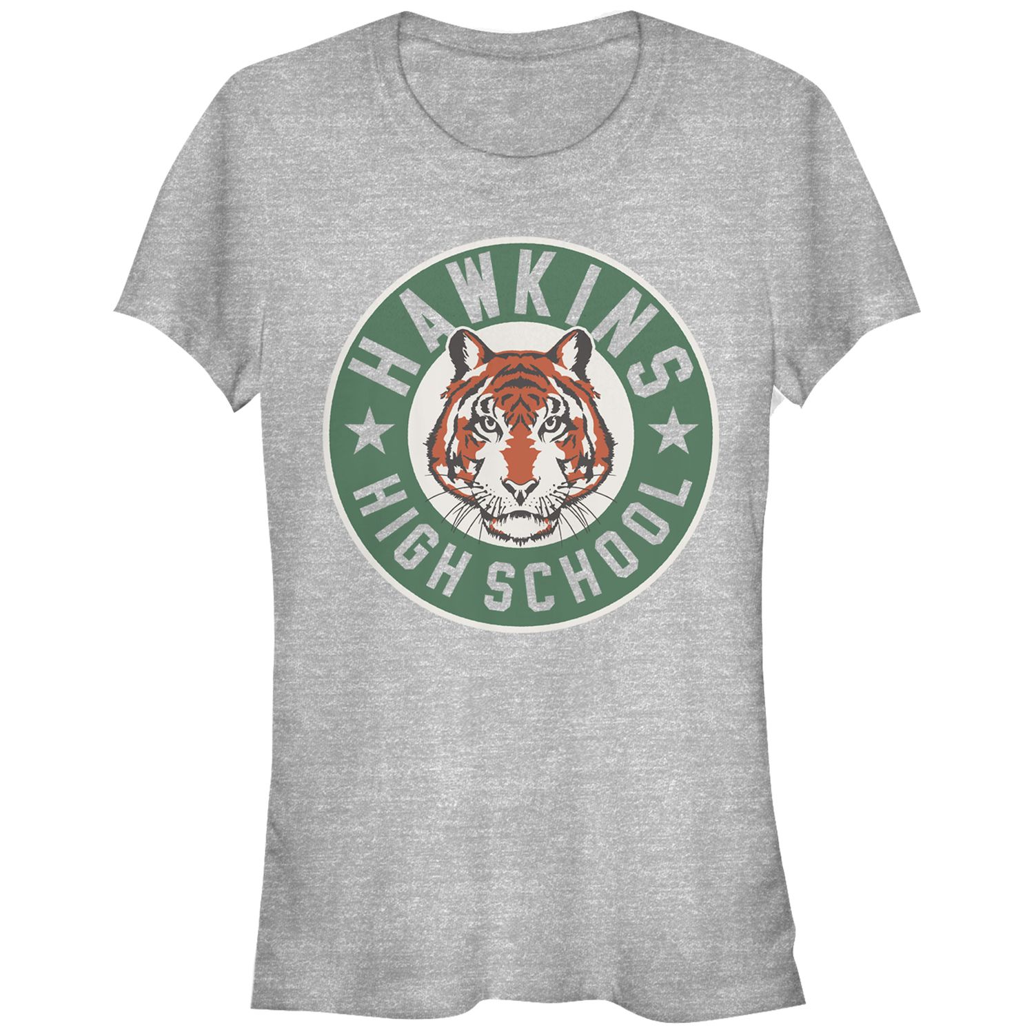 Girl's Stranger Things Hawkins Middle School Tiger T-Shirt - White - Medium