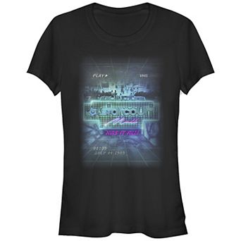 Juniors' Stranger Things Mall Poster Fitted Graphic Tee