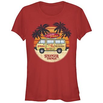 Juniors' Stranger Things Surf Combi Pizza Fitted Graphic Tee
