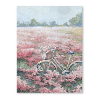 COURTSIDE MARKET Bike In The Field Canvas Wall Art