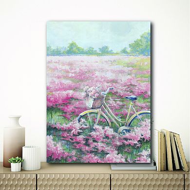 COURTSIDE MARKET Bike In The Field Canvas Wall Art