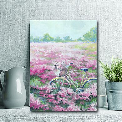 COURTSIDE MARKET Bike In The Field Canvas Wall Art