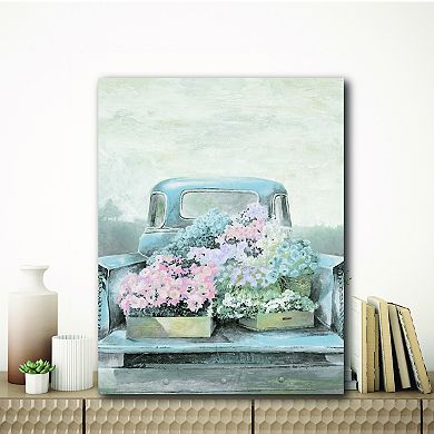 COURTSIDE MARKET Flower Market Truck Canvas Wall Art