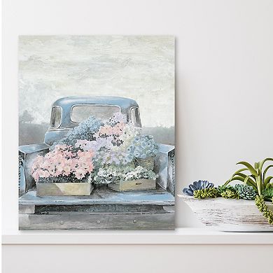 COURTSIDE MARKET Flower Market Truck Canvas Wall Art