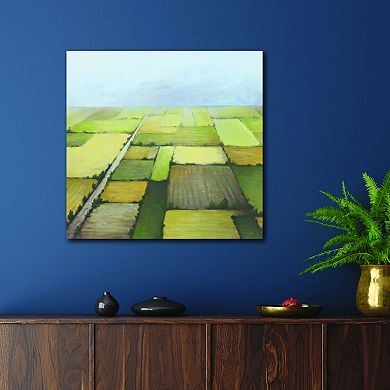 COURTSIDE MARKET Quilted Field Canvas Wall Art