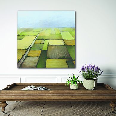 COURTSIDE MARKET Quilted Field Canvas Wall Art