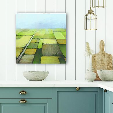 COURTSIDE MARKET Quilted Field Canvas Wall Art