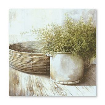 COURTSIDE MARKET Potted Plant I Canvas Wall Art