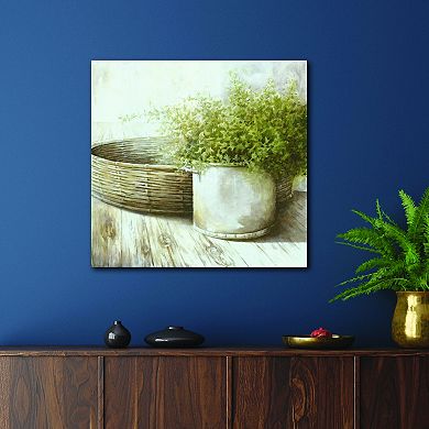 COURTSIDE MARKET Potted Plant I Canvas Wall Art