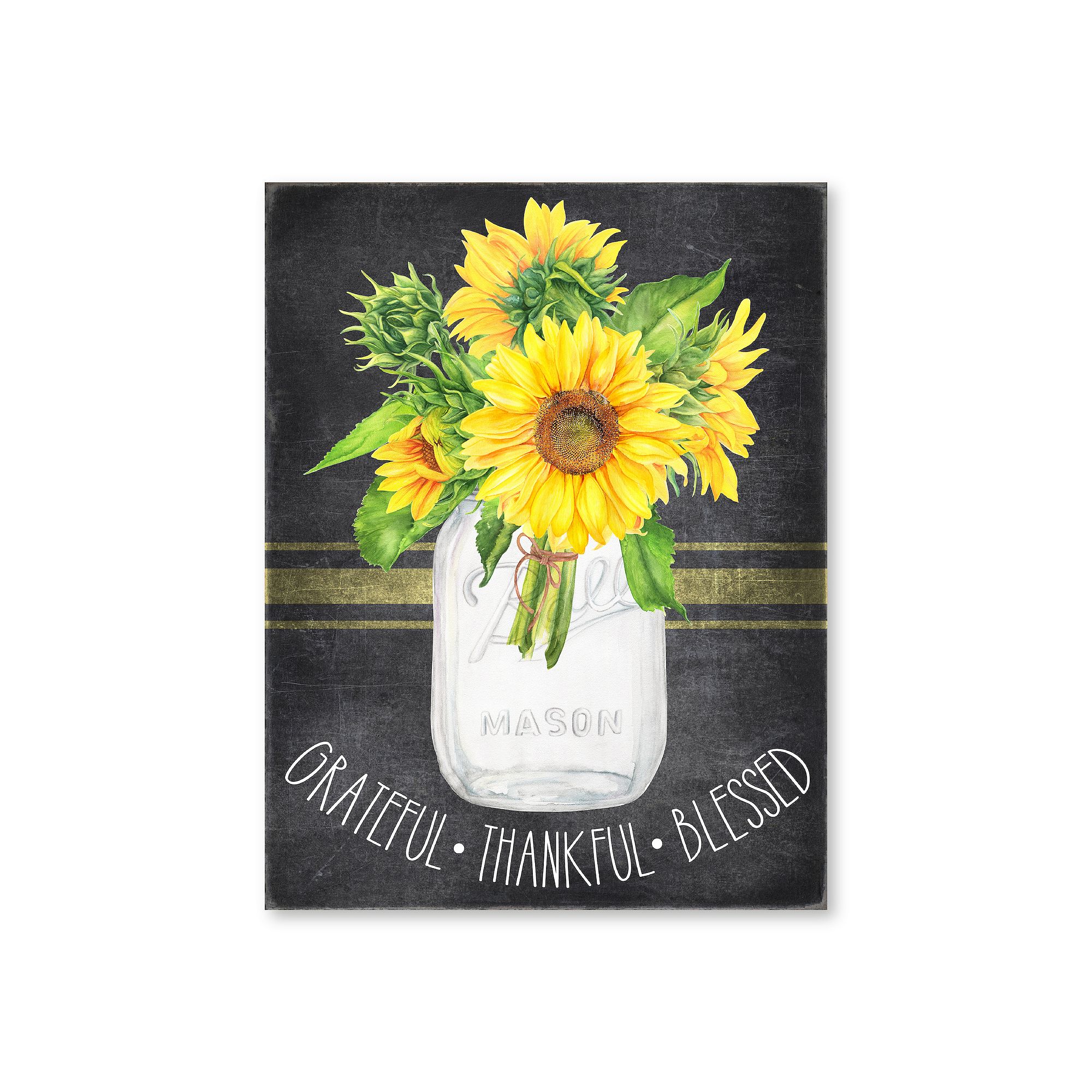COURTSIDE MARKET Sunflower Jar Canvas Wall Art, Multi