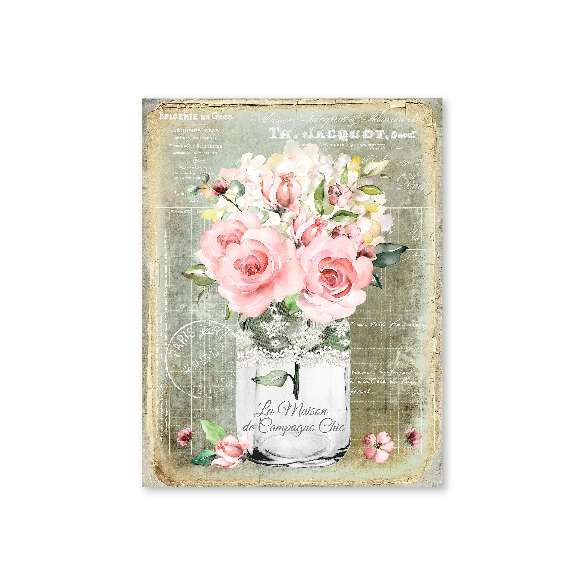 COURTSIDE MARKET Floral Jar Canvas Wall Art, Multi
