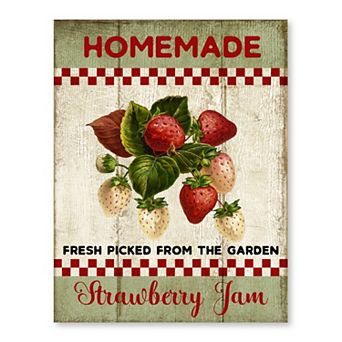 COURTSIDE MARKET Strawberries Canvas Wall Art