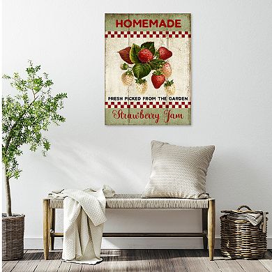 COURTSIDE MARKET Strawberries Canvas Wall Art