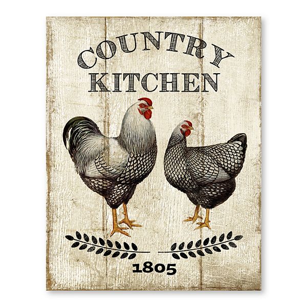COURTSIDE MARKET Country Kitchen Canvas Wall Art