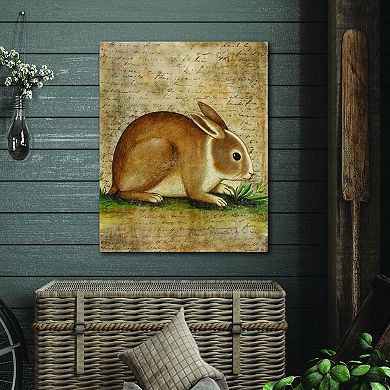 COURTSIDE MARKET Vintage Rabbit III Canvas Wall Art