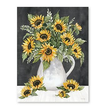 COURTSIDE MARKET Sunflower Pitcher Canvas Wall Art