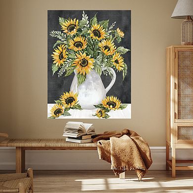 COURTSIDE MARKET Sunflower Picher Canvas Wall Art