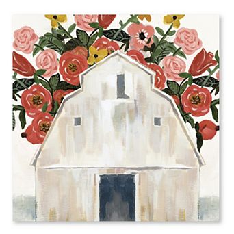 COURTSIDE MARKET Pansy Barn Canvas Wall Art