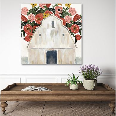 COURTSIDE MARKET Pansy Barn Canvas Wall Art