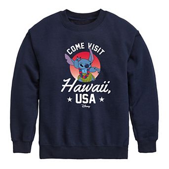 Disney's Lilo & Stitch Boys 8-20 Hawaii USA Crew Fleece Sweatshirt