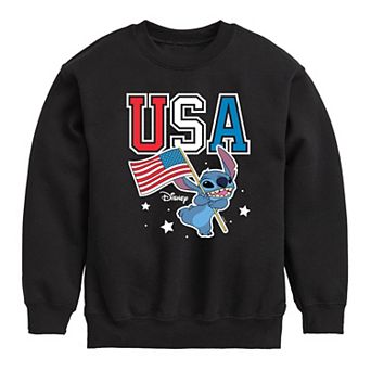 Disney's Lilo & Stitch Boys 8-20 USA Crew Fleece Sweatshirt
