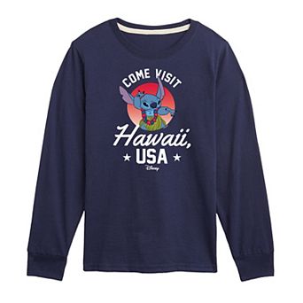 Disney's Lilo & Stitch Boys 8-20 Come Visit Hawaii USA Graphic Tee