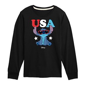 Disney's Lilo & Stitch Boys 8-20 USA Sunglasses Long Sleeve Graphic Tee