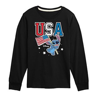 Disney's Lilo & Stitch Boys 8-20 Fourth Of July Flag Run Graphic Tee