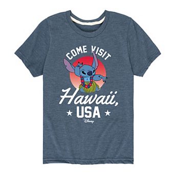 Disney's Lilo & Stitch Boys 8-20 Hawaii USA Graphic Tee
