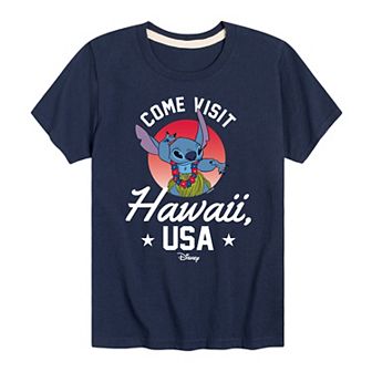 Disney's Lilo & Stitch Boys 8-20 Hawaii USA Graphic Tee