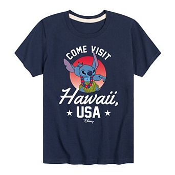 Disney's Lilo & Stitch Boys 8-20 Hawaii USA Graphic Tee