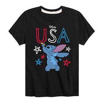 Disney's Lilo & Stitch Boys 8-20 USA Drawing Graphic Tee