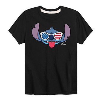 Disney's Lilo & Stitch Boys 8-20 Flag Glasses Graphic Tee