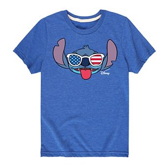 Disney's Lilo & Stitch Boys 8-20 Flag Glasses Graphic Tee