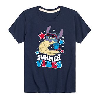 Disney's Lilo & Stitch Boys 8-20 Summer Vibes Graphic Tee