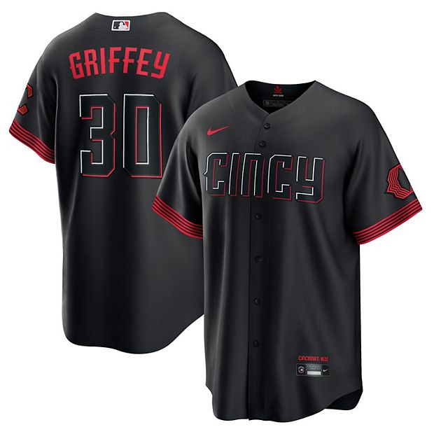 Men's Nike Ken Griffey Jr. Black Cincinnati Reds 2023 City Connect Replica  Player Jersey
