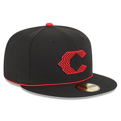 Men's New Era Black Cincinnati Reds 2023 City Connect 59FIFTY Fitted Hat