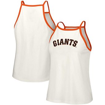 Women's Lusso Style White San Francisco Giants Nadine Halter Tank Top