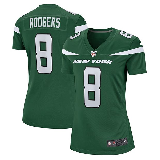 New York Jets Nike Home Game Jersey - Gotham Green - Aaron Rodgers - Mens