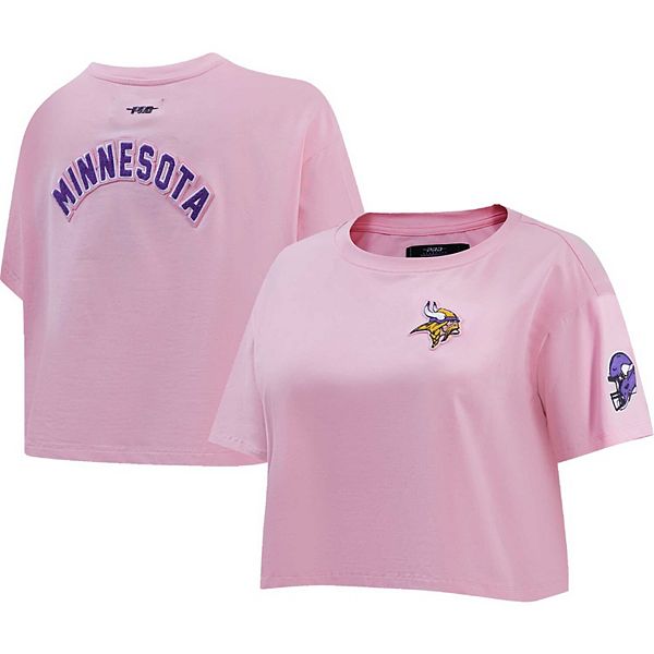 Women's Pro Standard Pink Minnesota Vikings Cropped Boxy T-Shirt